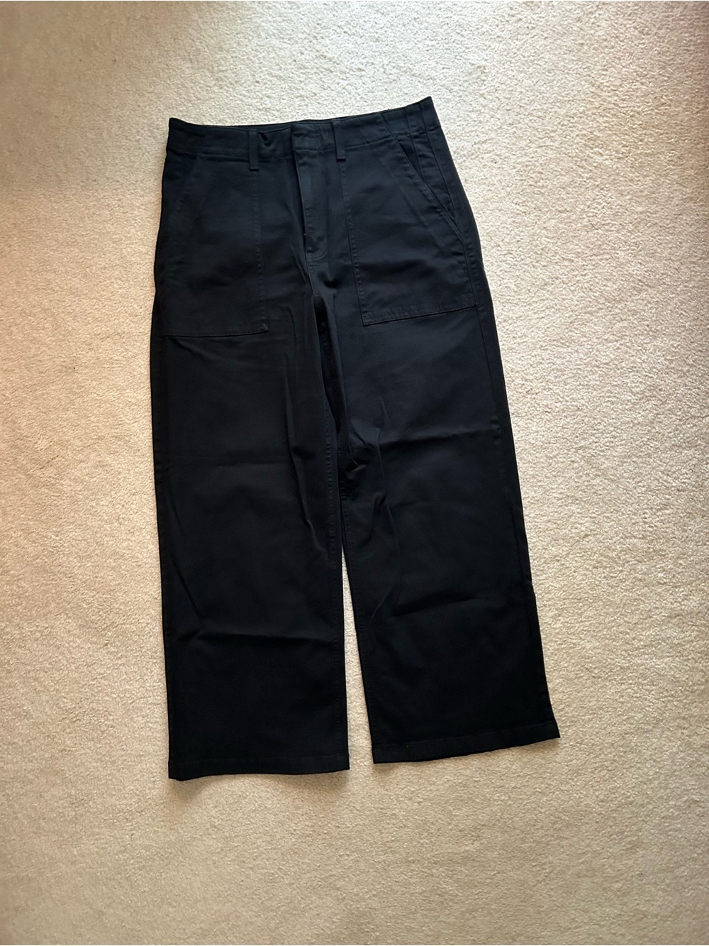 pistola Black Wide-Leg Cargo Pants